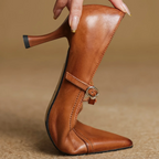 Elena Genuine Leather T-Strap Pump