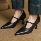 Elena Genuine Leather T-Strap Pump